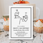 Funny Meme Spaß Einfach Schwarz-weiß 18. Geburtsta Einladung