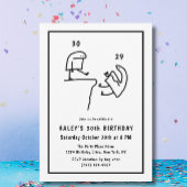 Funny Meme Spaß Einfach Schwarz-weiß 30. Geburtsta Einladung