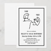 Funny Meme Spaß Simple White 103. Geburtstag Einladung (Vorne/Hinten)