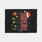 Funny Meme Sprichwort Bruh Christmas Bro Begrüßung Fleecedecke (Vorderseite (Horizontal))