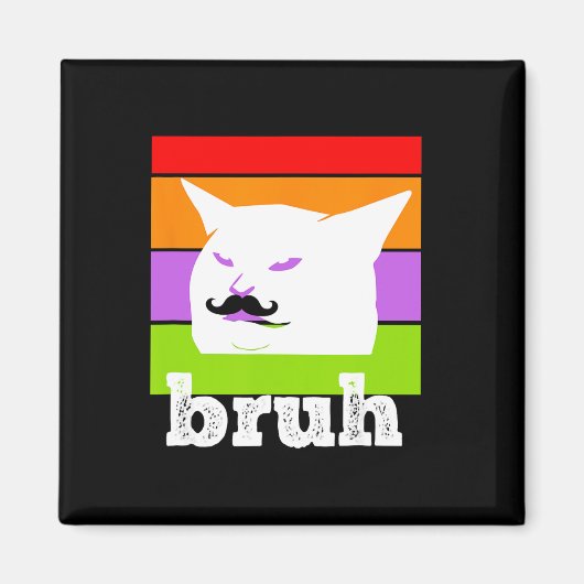 Funny Meme Sprichwort Bruh mit Cat-cinco De Mayo-m Magnet (Vorne)
