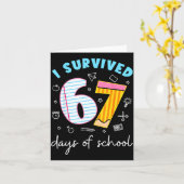 Funny Meme Teacher Student I Survived 67 Days Of S Karte (Gelbe Blume)