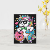 Funny Meme Unicorn Girls Kids Six Seven 6-7 Brainr Karte (Gelbe Blume)