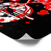 Funny Meme Valentine Six Seven 67 Valentines Heart Poster (Ecke)