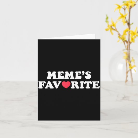 Funny Meme's Favorite Son Daughter I'm Meme's Favo Karte (Gelbe Blume)