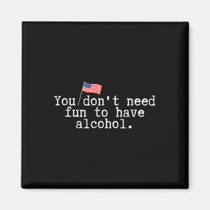 Funny Memorial Day American Flag Beer Drink Pic Magnet