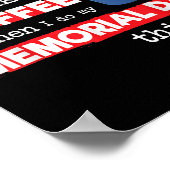 Funny Memorial Day Sprichwort, aber erste Kaffeeph Poster (Ecke)