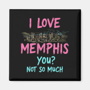 Funny Memphis Tennessee Night Skyline Vintag Prem Magnet