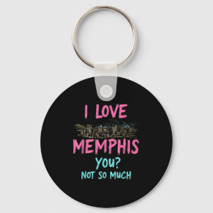 Funny Memphis Tennessee Night Skyline Vintag Schlüsselanhänger