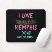 Funny Memphis Tennessee Night Skyline Vintager Tan Mousepad (Mit Mouse)