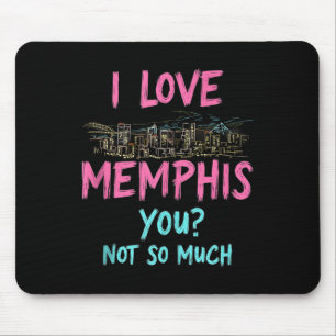 Funny Memphis Tennessee Night Skyline Vintager Tan Mousepad