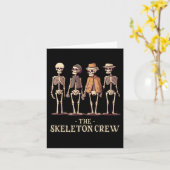 Funny Men Halloween Skeleton-Crew Karte (Gelbe Blume)