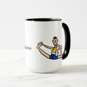 Funny Men in Yoga Positionierung Tasse (VorderseiteRechts)