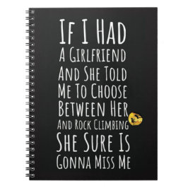 Funny Men Rock Klettern Geschenke Bouldering Climb Notizblock