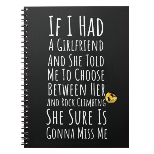 Funny Men Rock Klettern Geschenke Bouldering Climb Notizblock (Vorderseite)