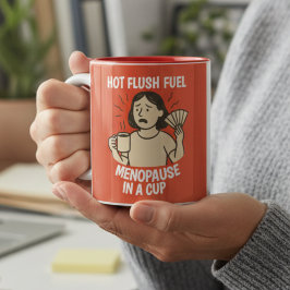 Funny Menopause Gift for Hot & Sweaty Women Zweifarbige Tasse