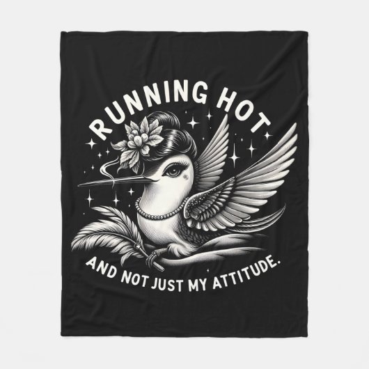 Funny Menopause Hot Flash Blanket Fleecedecke (Vorderseite)