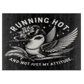 Funny Menopause Hot Flash Glass Cutting Board Schneidebrett (Vorderseite)