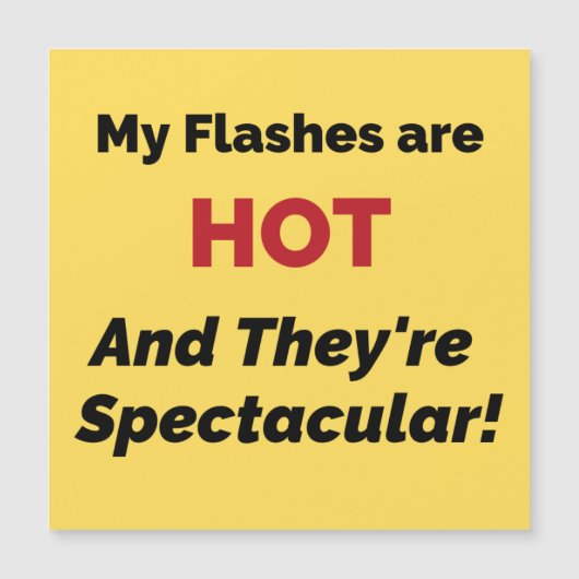 Funny Menopause Hot Flash Magnet Card (Vorderseite)