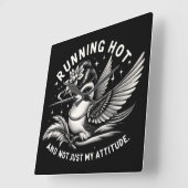 Funny Menopause Hot Flash Wall Clock Quadratische Wanduhr (Winkel)