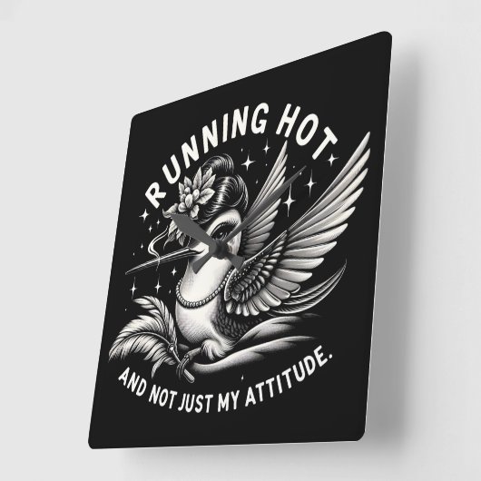 Funny Menopause Hot Flash Wall Clock Quadratische Wanduhr (Winkel)