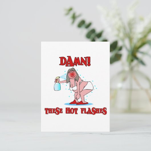 Funny Menopause Postkarte (Stehend Vorderseite)