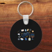 Funny Menorah Hanukkah 2025 Meowzel Chanukah Jewis Schlüsselanhänger (Vorderseite)