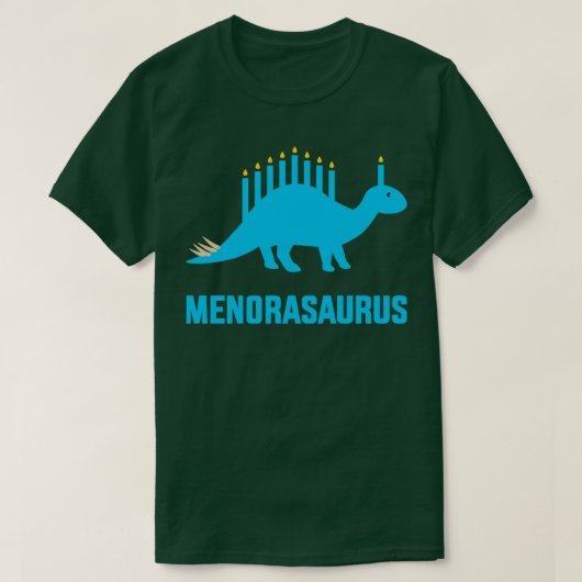 Funny menorasaurus dinosaurier mit menorah jewish  T-Shirt (Design vorne)