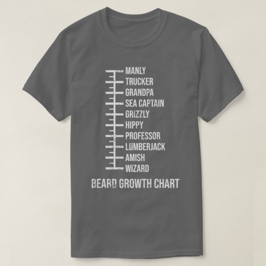 Funny Mens Beard Chart 2 T-Shirt (Design vorne)