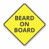 Funny Men's Caution Bard auf Board Skateboard Deck Aufkleber (Vorderseite)