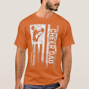 Funny Mens Cheer Vater Vintager amerikanischer Fla T-Shirt