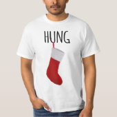 Funny Men's Christmas Strumpf Hung T - Shirt (Vorderseite)