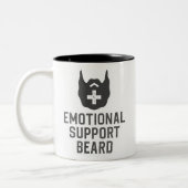 Funny Men's Emotionale Unterstützung Bart Joke Ges Zweifarbige Tasse (Links)
