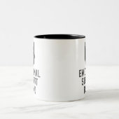Funny Men's Emotionale Unterstützung Bart Joke Ges Zweifarbige Tasse (Mittel)