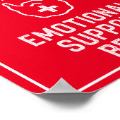 Funny Men's Emotionale Unterstützung Bart Joke Gif Poster (Ecke)