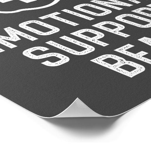 Funny Men's Emotionale Unterstützung Bart Joke Gif Poster (Ecke)