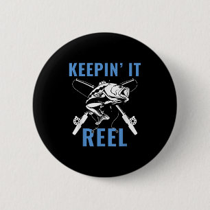 Funny Mens Fishing Graphic Fishing Sprichwort Fish Button