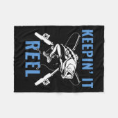 Funny Mens Fishing Graphic Fishing Sprichwort Fish Fleecedecke (Vorderseite (Horizontal))