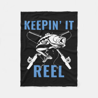 Funny Mens Fishing Graphic Fishing Sprichwort Fish Fleecedecke