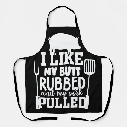 Funny Men's GRILLEN - Ich mag meinen Hintern Rubbe Schürze (Vorderseite)
