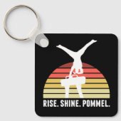 Funny Mens Gymnastik essen Schlaf Pommel Pferd Schlüsselanhänger (Vorderseite)