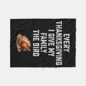 Funny Mens Joke Every Thanksgiving I Give My Famil Fleecedecke (Vorderseite (Horizontal))