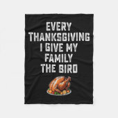 Funny Mens Joke Every Thanksgiving I Give My Famil Fleecedecke (Vorderseite)