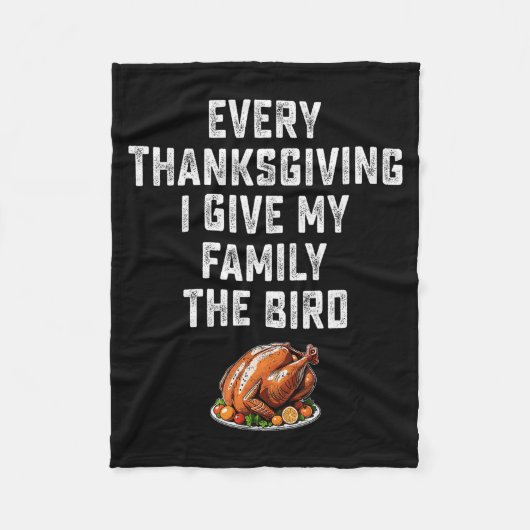 Funny Mens Joke Every Thanksgiving I Give My Famil Fleecedecke (Vorderseite)