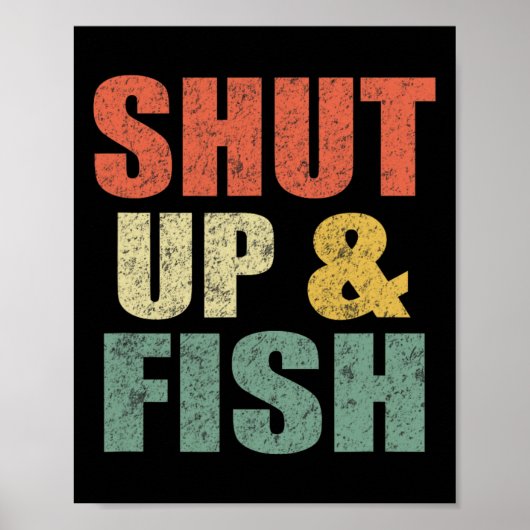 Funny Mens muss stehen und Fischen B Fischen Vater Poster (Vorne)