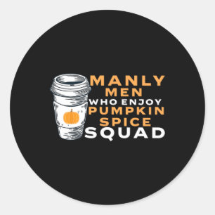 Funny Mens Pumpkin Spice Boyfriend Husband Gag Jok Runder Aufkleber