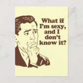 Funny Mens Retro Style Spaß Postkarte (Vorderseite)