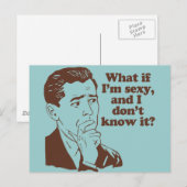 Funny Mens Retro Style Spaß Postkarte (Vorne/Hinten)