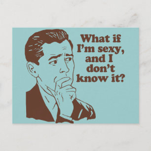 Funny Mens Retro Style Spaß Postkarte