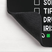 Funny Mens St Patricks Day Betrunken Mousepad (Ecke)